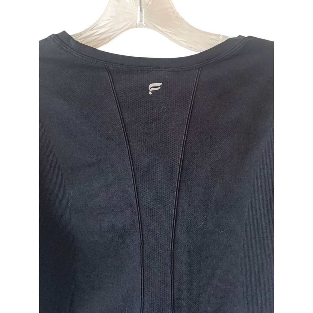 Fabletics Solid Black Short Sleeve Seamless Crewn… - image 6